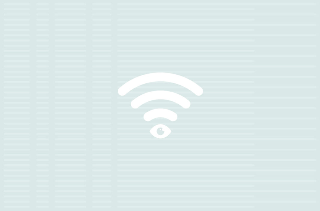 Wi-Fi symbol with an eye.