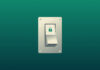 A light switch with a padlock.